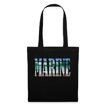 Marine Strand - Stoffbeutel - Schwarz - Vorne