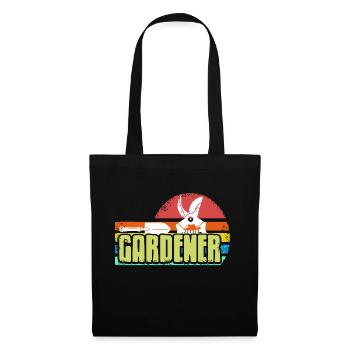 Retro Vintage Gardener Awesome T-Shirt Present - Stoffbeutel - Schwarz - Vorne