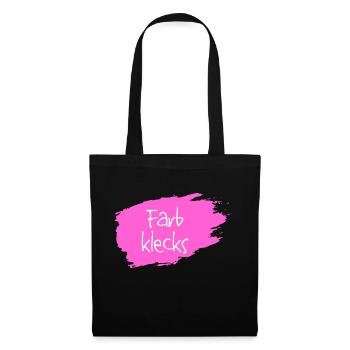 Farbklecks pink - Stoffbeutel - Schwarz - Vorne