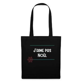 J’aime pas Noël - Sac en tissu - noir - Devant