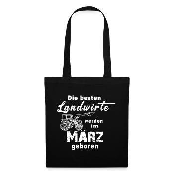 Landwirtschaft Landwirt Bauer Geburtstag Geschenk - Stoffbeutel - Schwarz - Vorne