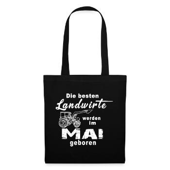 Landwirtschaft Landwirt Bauer Geburtstag Geschenk - Stoffbeutel - Schwarz - Vorne