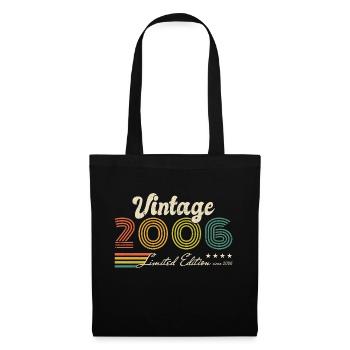 Geburtstag Vintage 2006 Limited Edition - 2006 - Stoffbeutel - Schwarz - Vorne