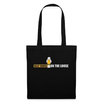 goose on the loose - Stoffbeutel - Schwarz - Vorne