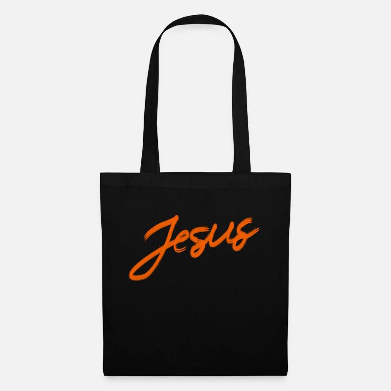 Jesus Kreuz Geschenk Gott - Stoffbeutel - Schwarz