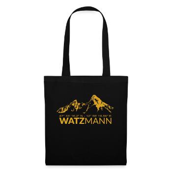 Watzmann GPS coordinates Latitude Longitude - Tote Bag - black - Front