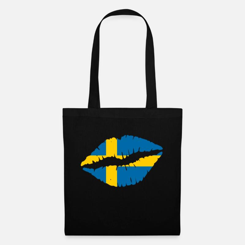 Schweden - Stoffbeutel - Schwarz