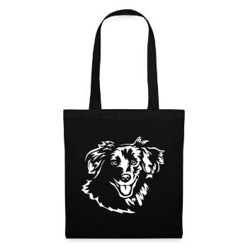 Berger des Pyrénées Kopf « Black Edition » - Sac en tissu - noir - Devant