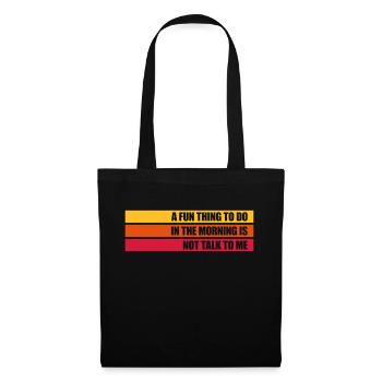 ne me parle pas - Sac en tissu - noir - Devant