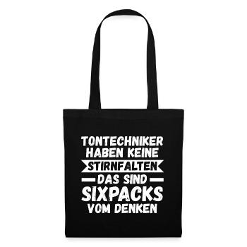 Toningenieur Tontechnik Tontechniker - Stoffbeutel - Schwarz - Vorne