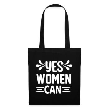 Yes Women Can - Stoffbeutel - Schwarz - Vorne