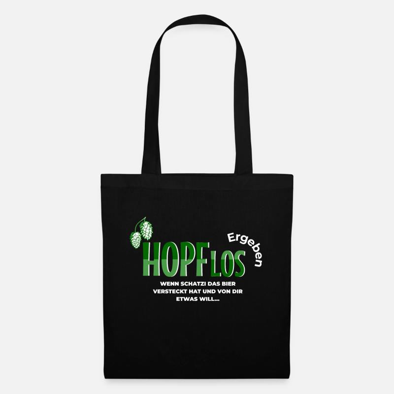 Hopflos Design, - Stoffbeutel - Schwarz