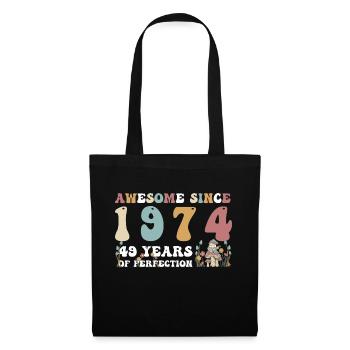 Génial depuis 1974 49 Année de Perfection - 49ème - Sac en tissu - noir - Devant
