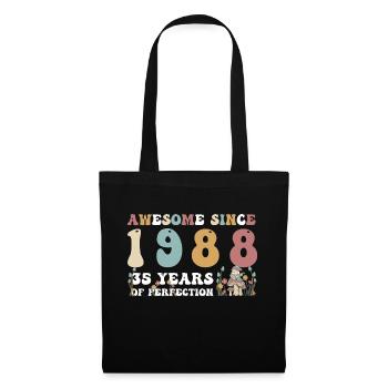 Großartig seit 1988 35 Jahr der Perfektion - 35. - Stoffbeutel - Schwarz - Vorne