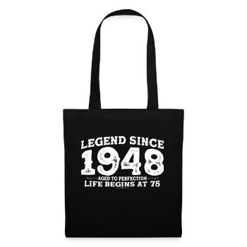 Legend Since 1948 75 Year of Perfection - 75th - Tote Bag - black - Front