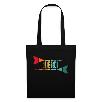 Funny Vintage Retro Darts Shirt Dart 180 - Tote Bag - black - Front
