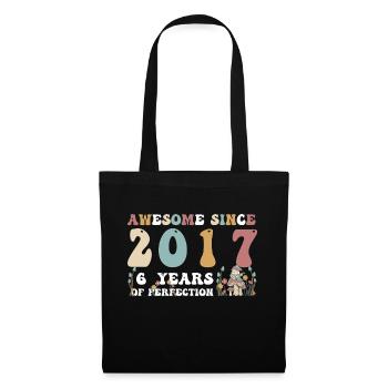 Génial depuis 2017 6 Année de Perfection - 6ème - Sac en tissu - noir - Devant