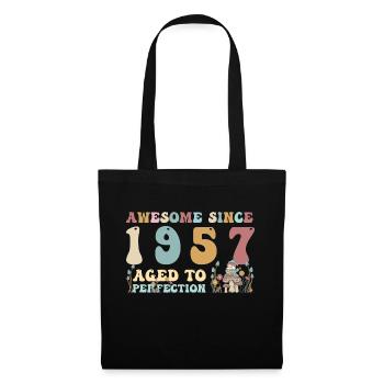 Awesome since 1957 - 66th Birthday - 2023 Groovy - Tote Bag - black - Front
