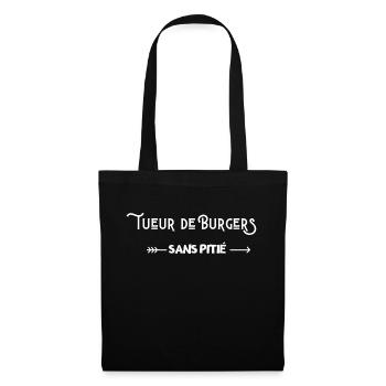Tueurs de burgers sans pitié - Sac en tissu - noir - Devant