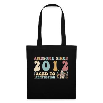 Awesome since 2012 - 11st Birthday - 2023 Groovy - Tote Bag - black - Front