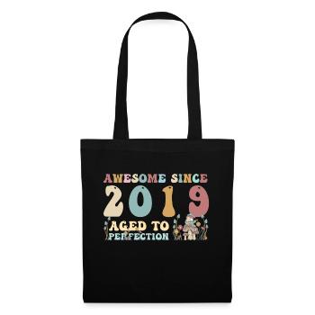 Awesome since 2019 - 4th Birthday - 2023 Groovy - Tote Bag - black - Front