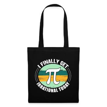 Je deviens enfin irrationnel aujourd’hui - Math PI - Sac en tissu - noir - Devant