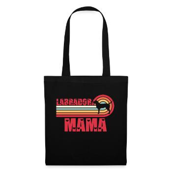 Vintage Retro Sunset Labrador Retriever Mama - Stoffbeutel - Schwarz - Vorne