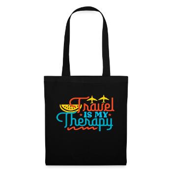 Le voyage est ma thérapie - Sac en tissu - noir - Devant