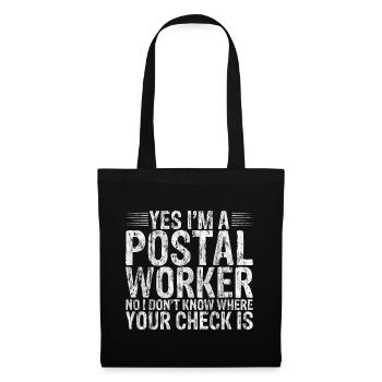 Postier, je ne sais pas où est votre chèque 3 - Sac en tissu - noir - Devant