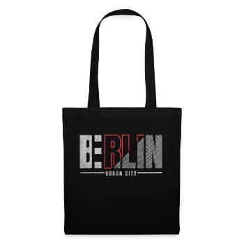 Berlin Urban City Vintage red - Tote Bag - black - Front