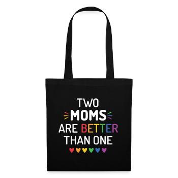 Deux mamans valent mieux qu’une - Mois de la fierté LGBT - Sac en tissu - noir - Devant