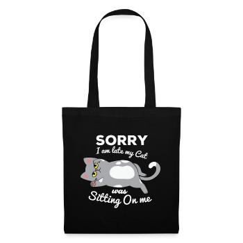 pas du matin, être en retard, rater le réveil - Sac en tissu - noir - Devant