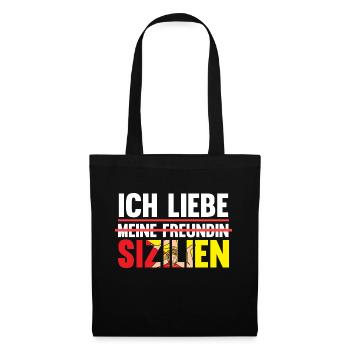 Sizilianer Sizilianisch Sizilien - Stoffbeutel - Schwarz - Vorne