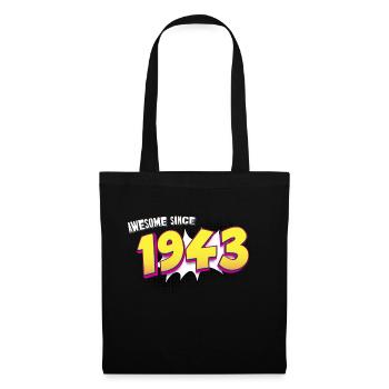Retro 80th birthday in Pop Art Comic Book Style - Tote Bag - black - Front