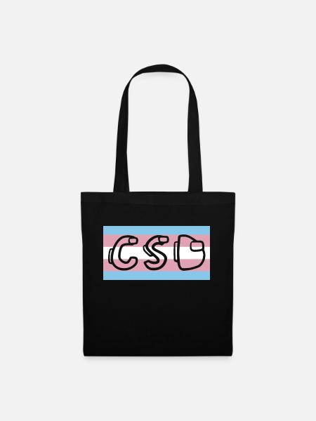 trans pride flag csd - Stoffbeutel - Schwarz