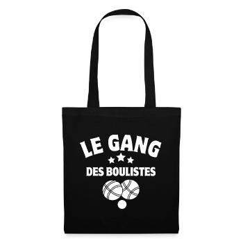 pétanque, fan de pétanque, pétanqueur - Sac en tissu - noir - Devant