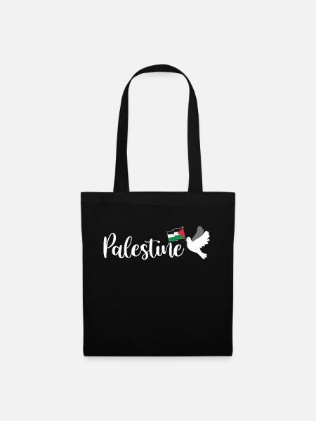 Dawlat Filastin Love Palestine Flag - Tote Bag - black