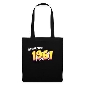 Rétro 62e anniversaire dans le style de bande dessinée Pop Art - Sac en tissu - noir - Devant