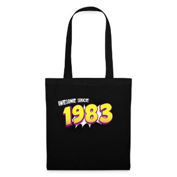 Rétro 40e anniversaire dans le Style de bande dessinée Pop Art - Sac en tissu - noir - Devant