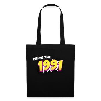 Rétro 32e anniversaire dans le style Pop Art Comic Book - Sac en tissu - noir - Devant