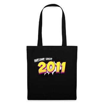 Rétro 12e anniversaire dans le style de bande dessinée Pop Art - Sac en tissu - noir - Devant