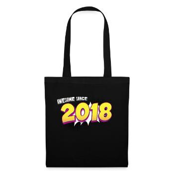5e anniversaire rétro dans le style de bande dessinée Pop Art - Sac en tissu - noir - Devant