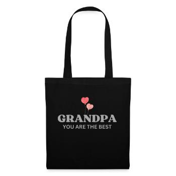 Grandpa you are the best - Stoffbeutel - Schwarz - Vorne