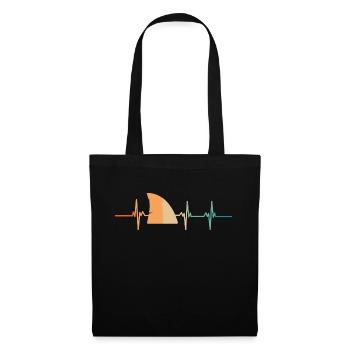 Shark heartbeat - Tote Bag - black - Front