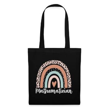 Mathematician Rainbow Leopard Funny Mathematician - Tote Bag - black - Front