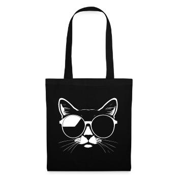 Funny Cat with Sunglasses Kitten Sunglas Cats - Tote Bag - black - Front
