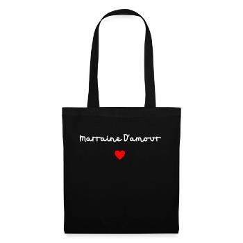 Marraine d’amour - Sac en tissu - noir - Devant