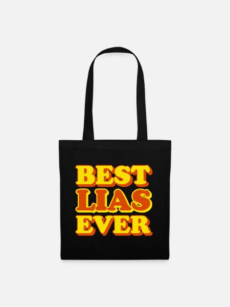 Lias Vorname Lustiges Geschenk - Stoffbeutel - Schwarz