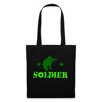 soldat - Sac en tissu - noir - Devant