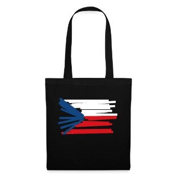 Czech Republic Flag - Modern Art - Tote Bag - black - Front